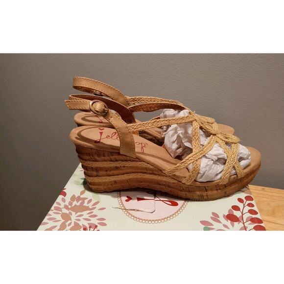 JELLYPOP Women's HAWAII Braided Jute WEDGE SANDALS Sz 8.5 Vacation Summer NWB - Picture 4 of 7